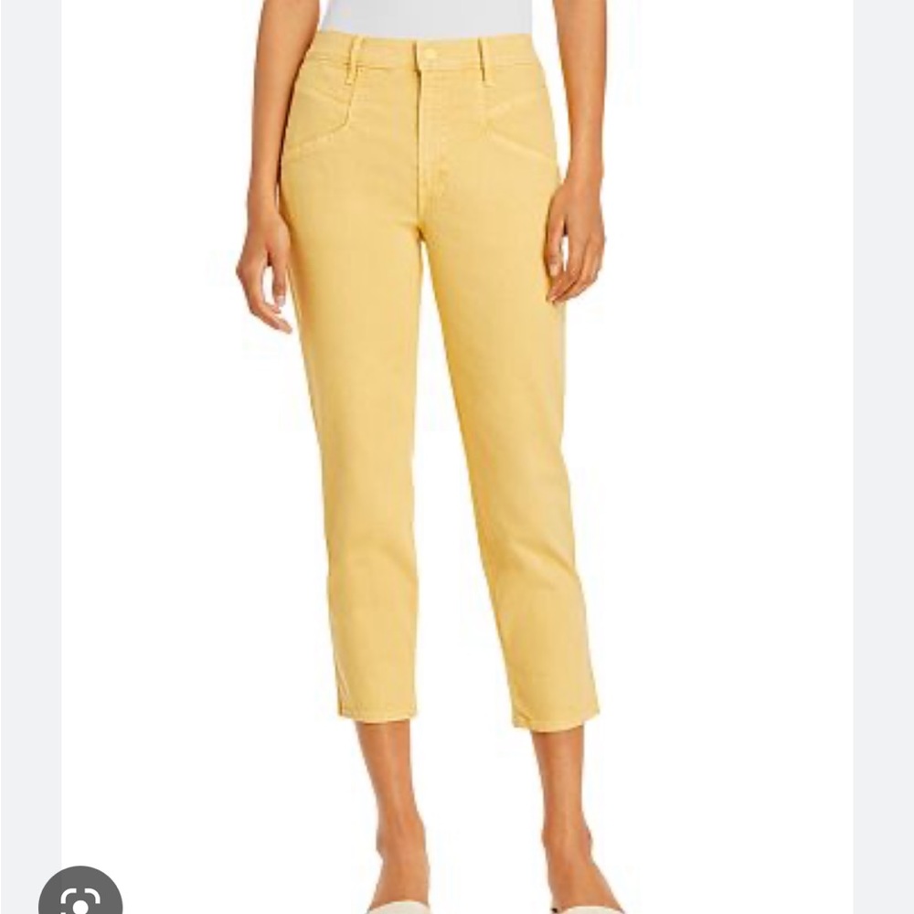 MOTHER Yellow Ankle & Cropped Jeans